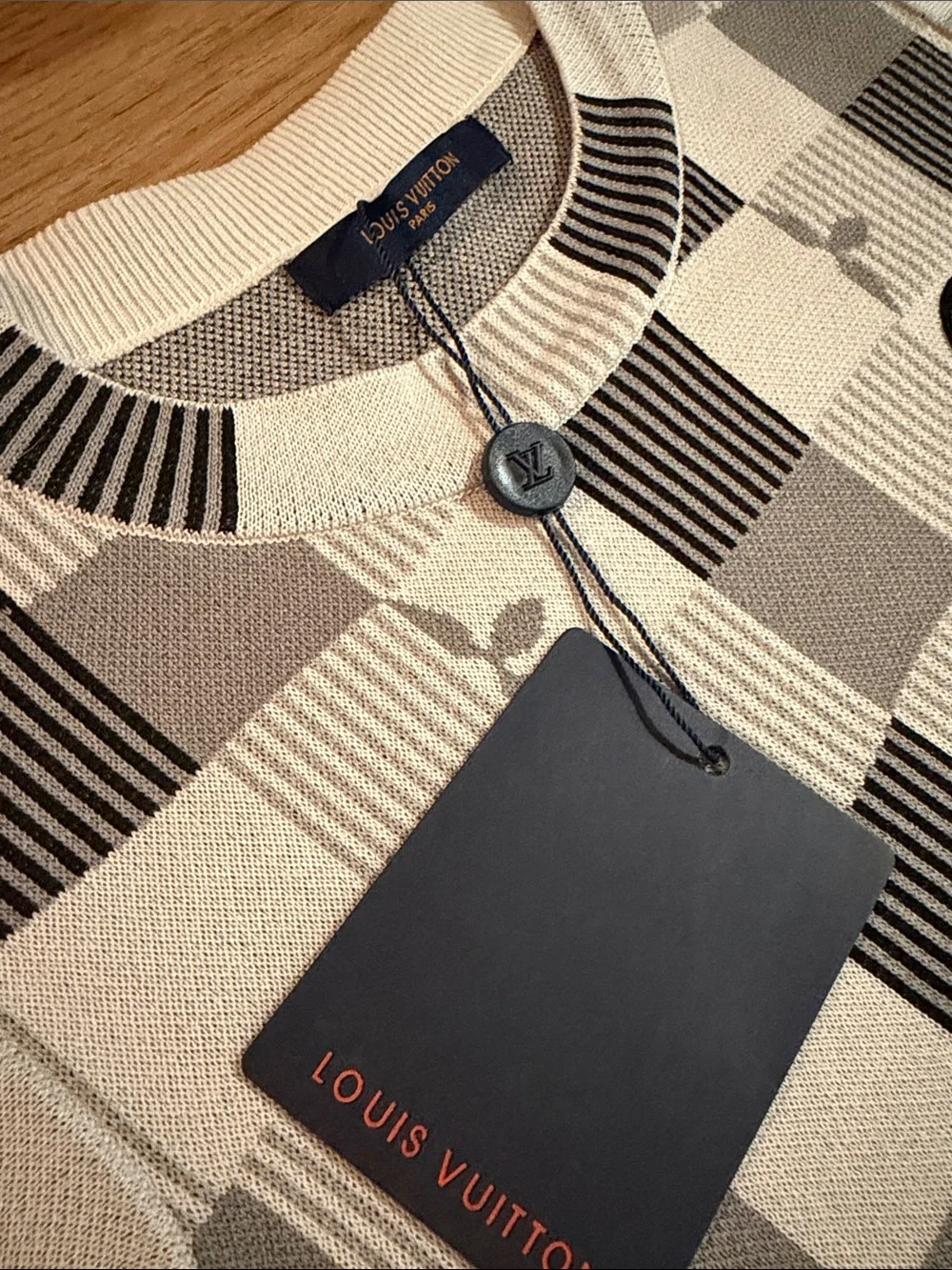 Louis Vuitton Black & White monogram Knit dress